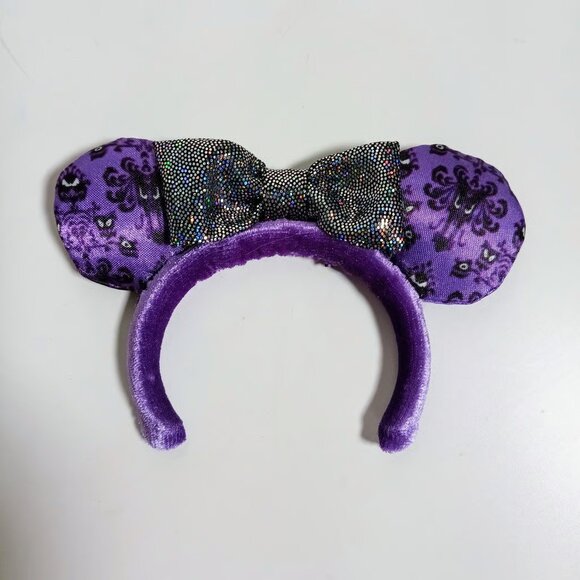 Custom Made Disney Haunted Mansion Wallpaper Minnie Ears that Fit Labubu - Picture 3 of 3